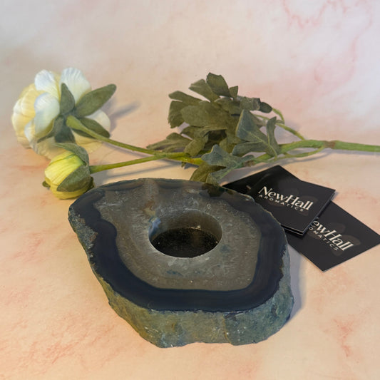 Agate tea light holder